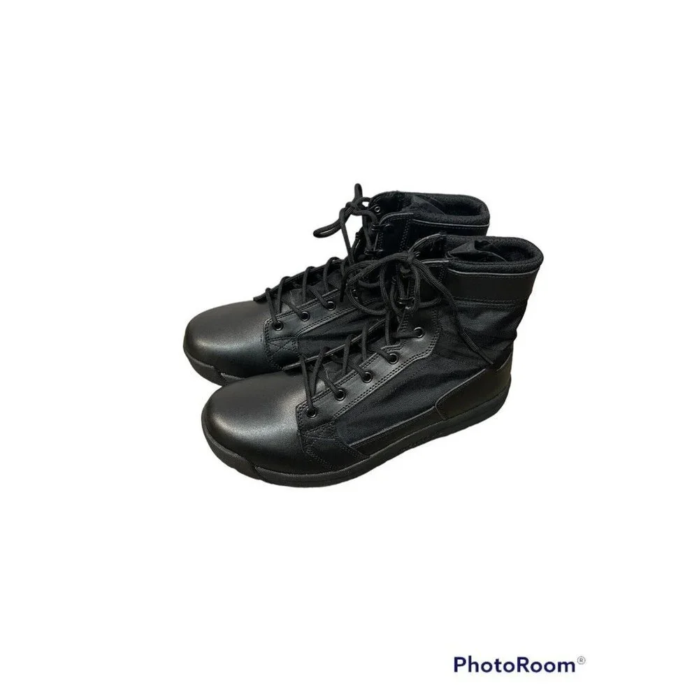 Men's Military Tactical Combat Army Work Boots Waterproof  Motorcycle Boots Sz12 - Picture 2 of 6